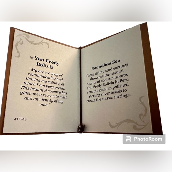 Petite Amazonite Earrings in Sterling Silver - Picture 3 of 4